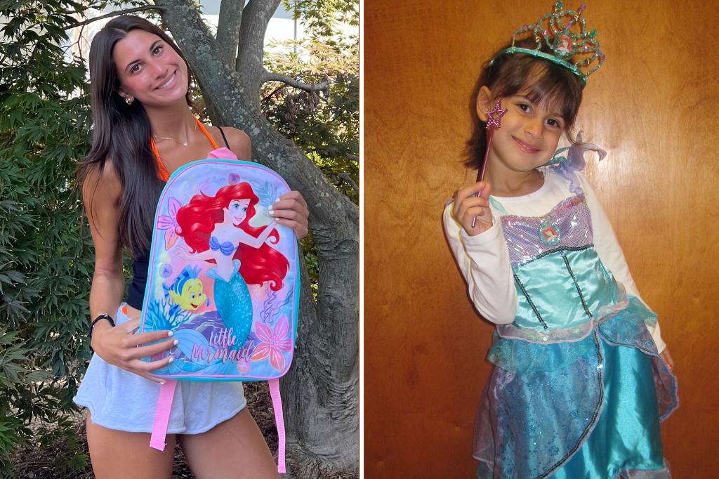 High school seniors carry the same Little Mermaid and Marvel backpacks as kindergartners.