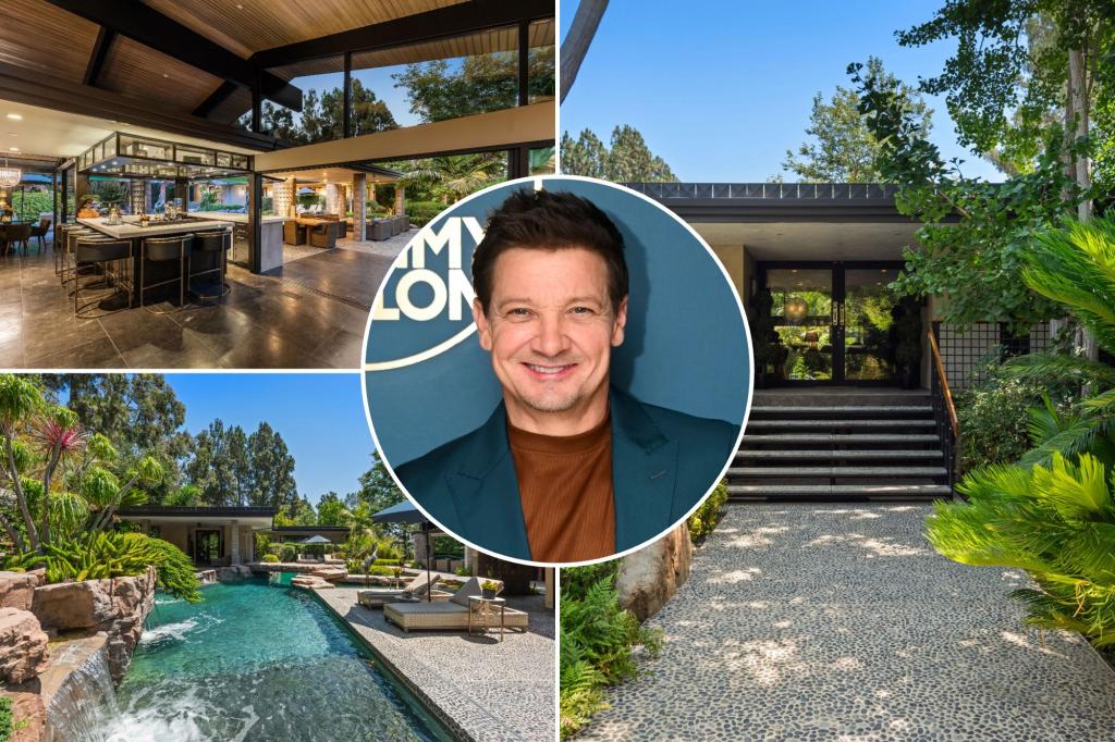 Jeremy Renner's 9,000-square-foot Hollywood Hills home is on the market for nearly $13 million